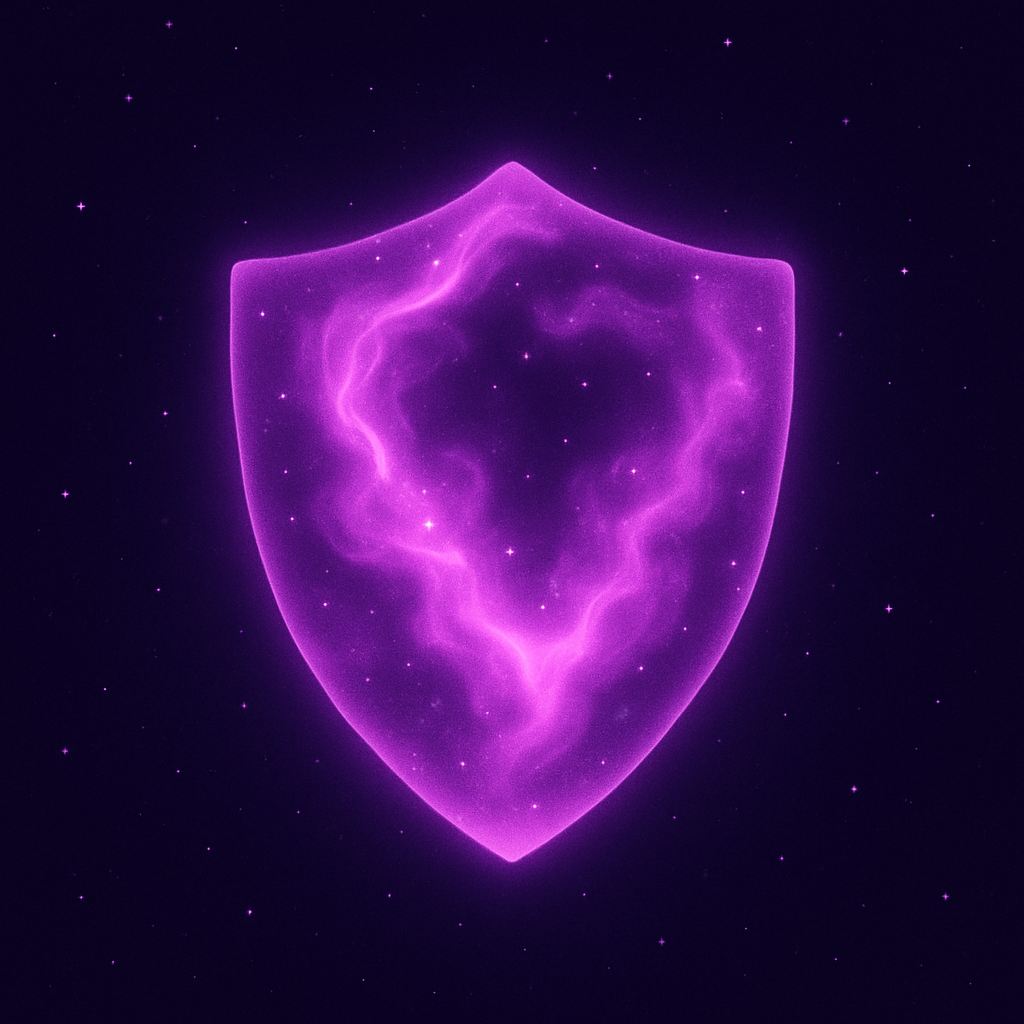 Abstract encrypted shield illustration